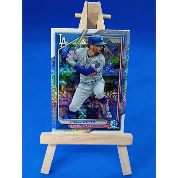 2024 Bowman Chrome - Mookie Betts #62 Mojo Refractor - Picture 3 of 6